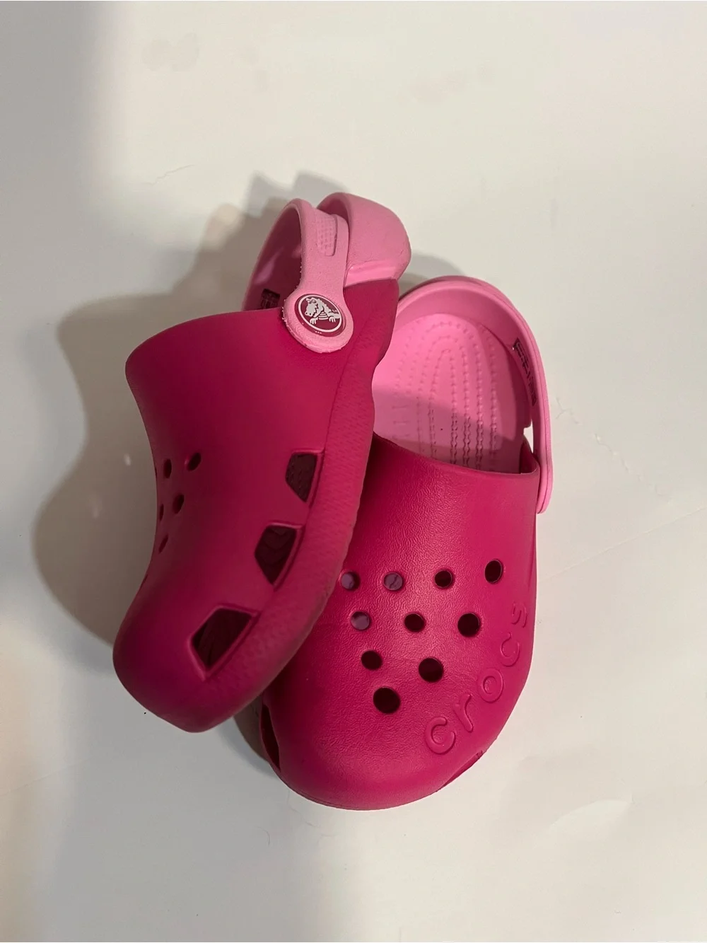 CROCS Kids' Classic Clog in Bright Pink girls toddler shoes size 12